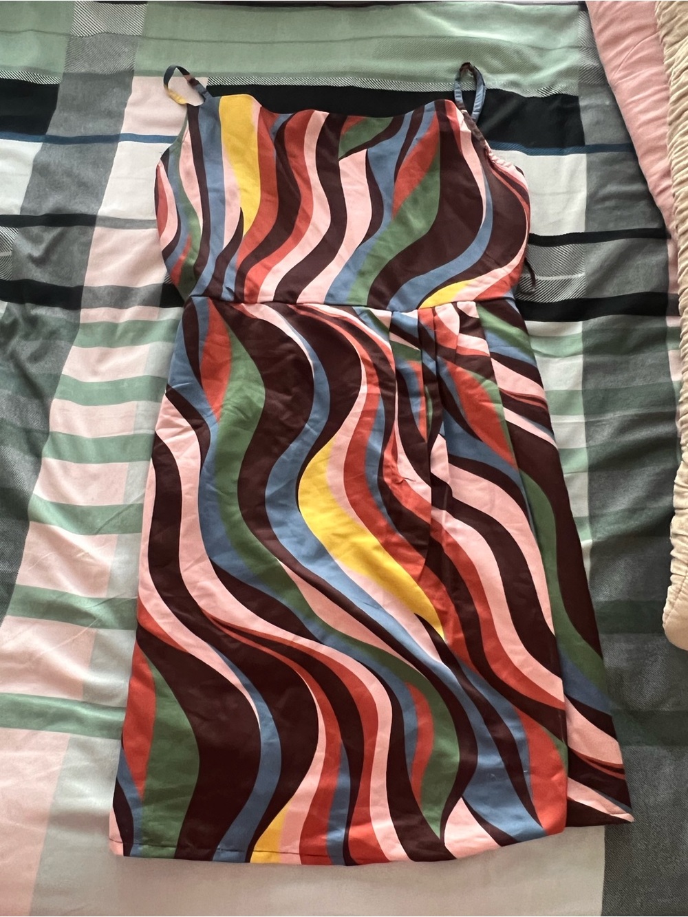 Twenty Multicolor Wavy Stripe Slip Dress